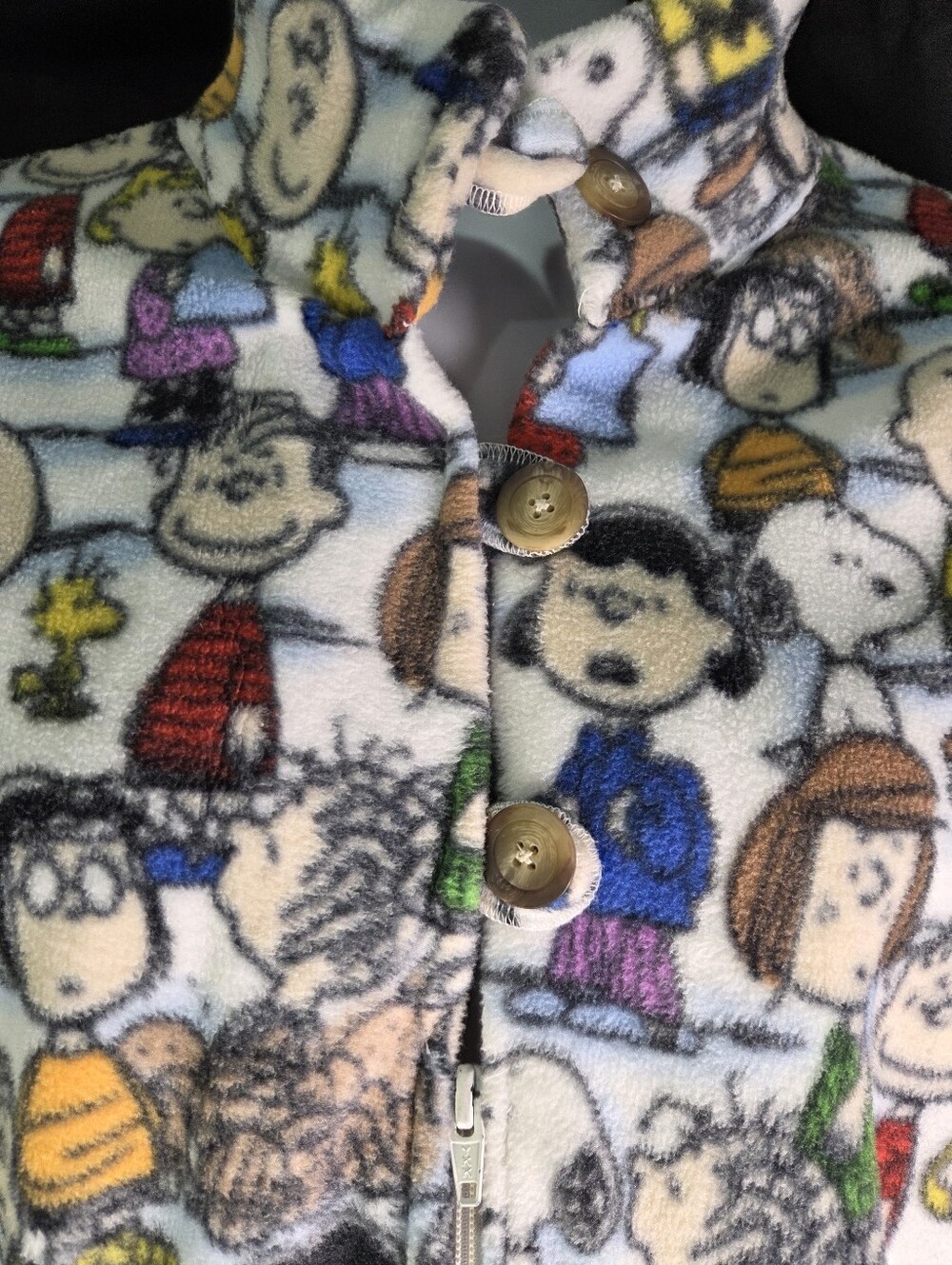 Handmade "Peanuts" Fleece Robe M/L - Picture 4 of 7